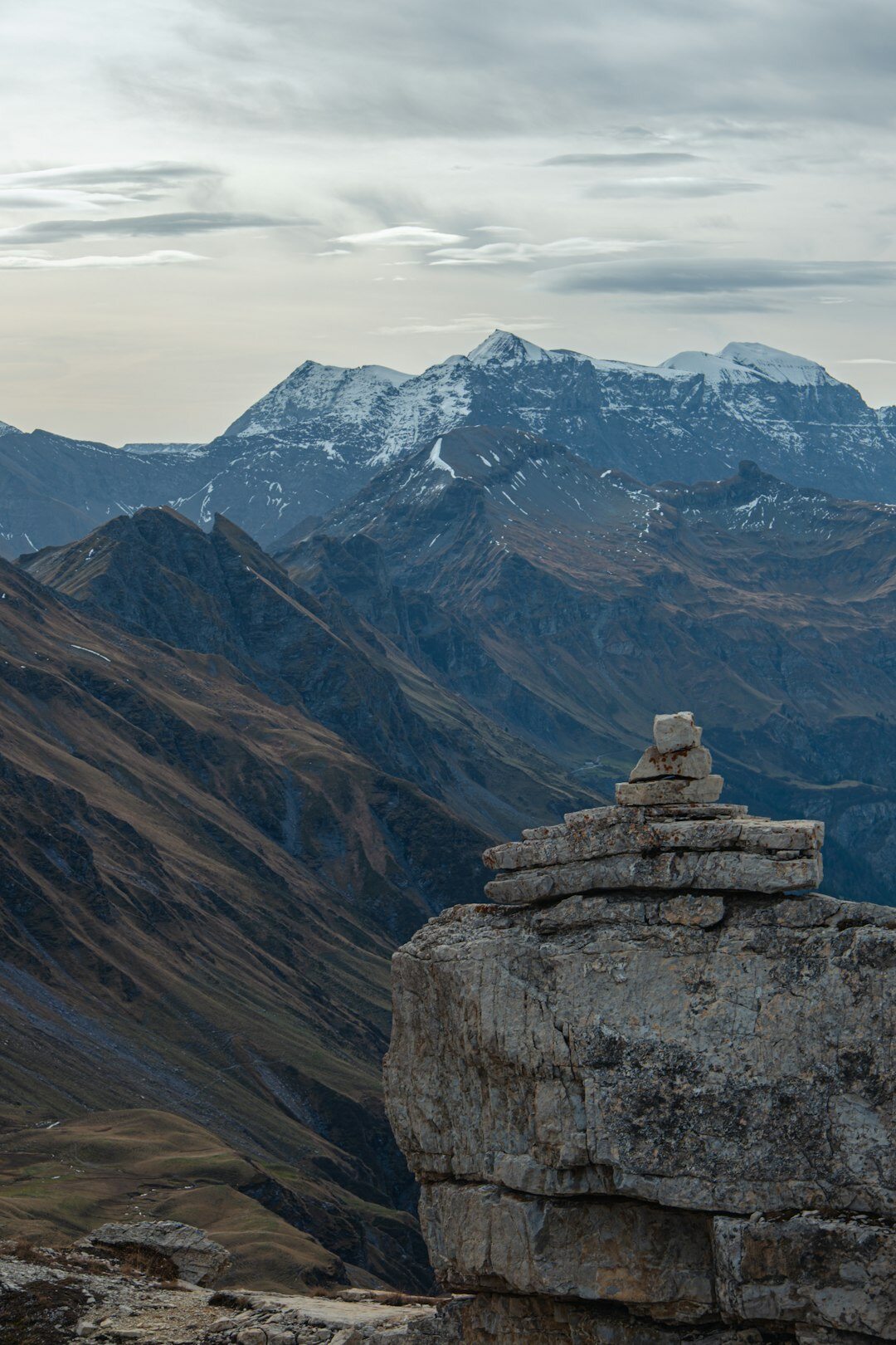hiker in swiss nature